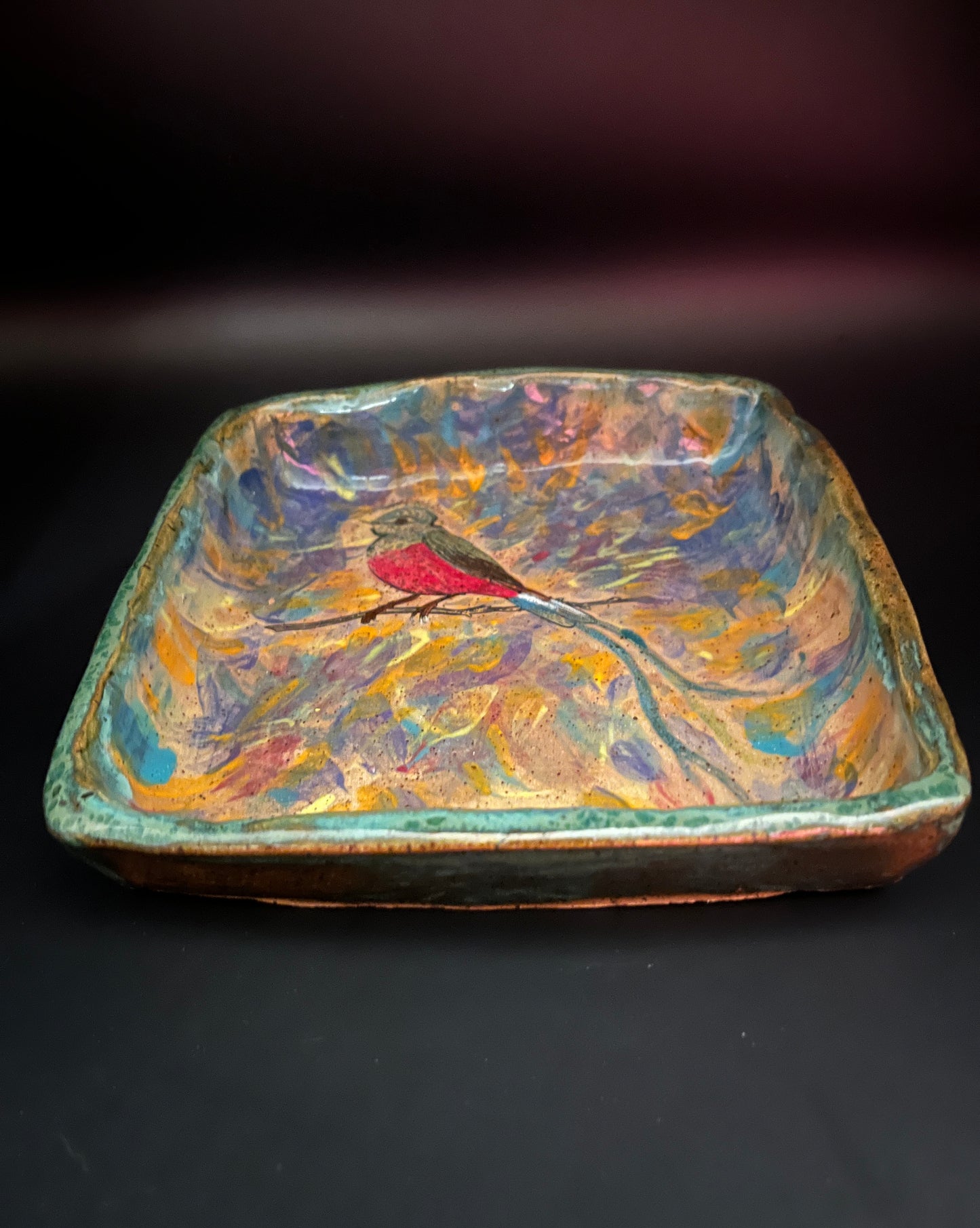 Quetzal Handpainted Plate - Alma de Aztlan