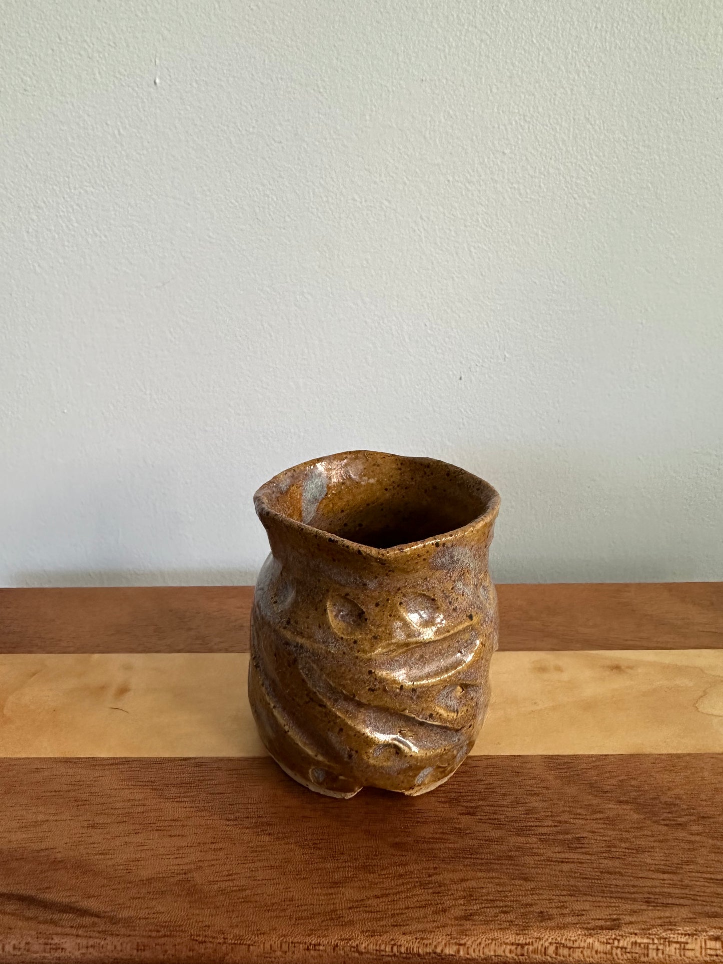 Small Brown Tea Light Vessel - Ros