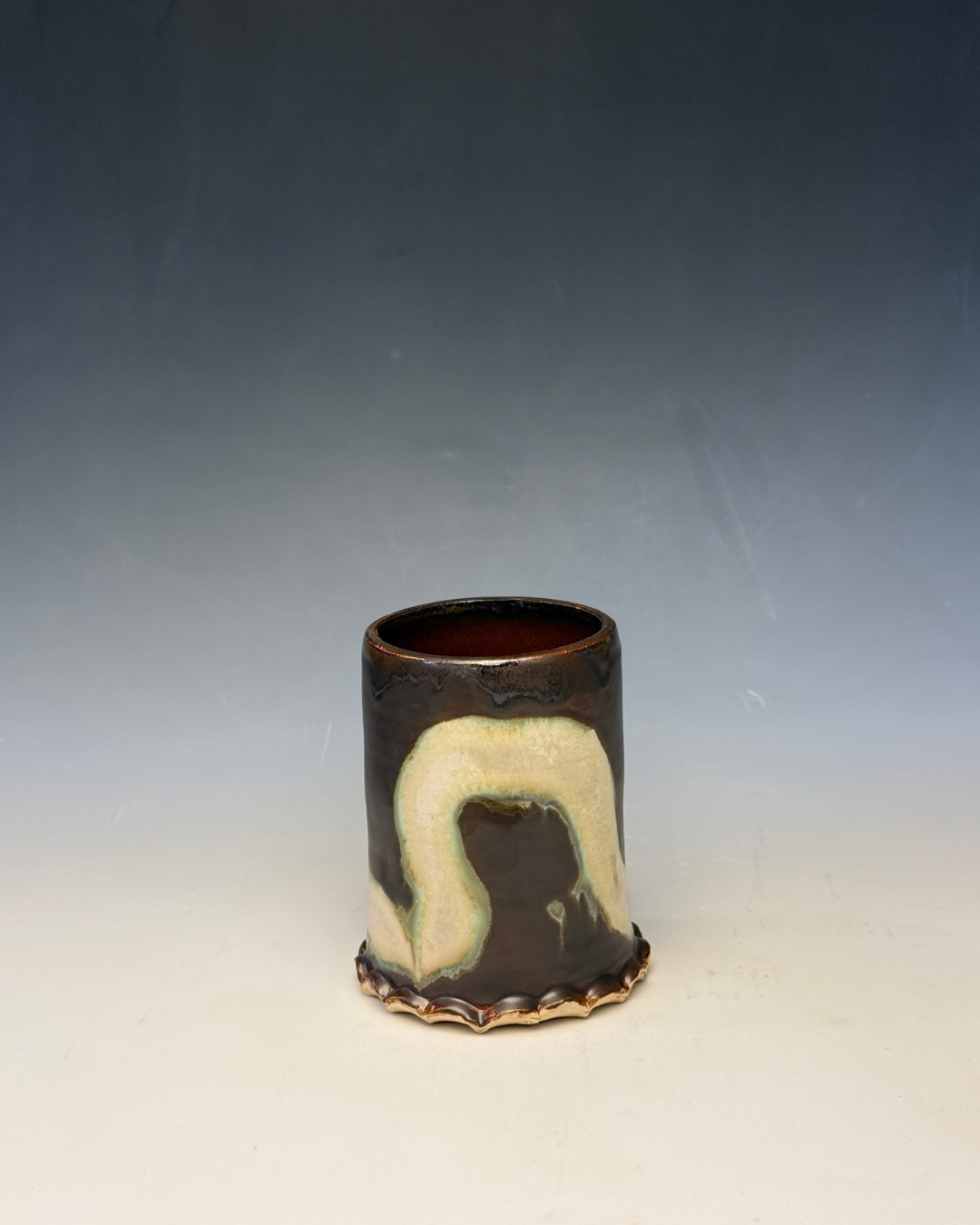 White Serpent Tumbler | Handmade Ceramic Cup