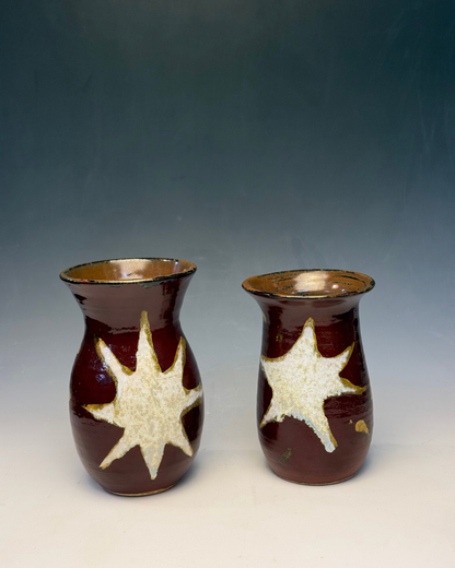 Celestial Starburst Vase | Handmade Glaze-Painted Ceramic Vase