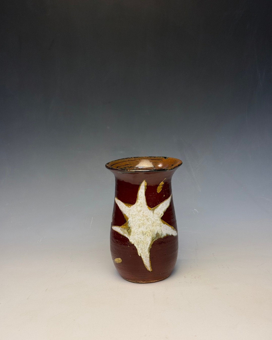 Celestial Starburst Vase | Handmade Glaze-Painted Ceramic Vase