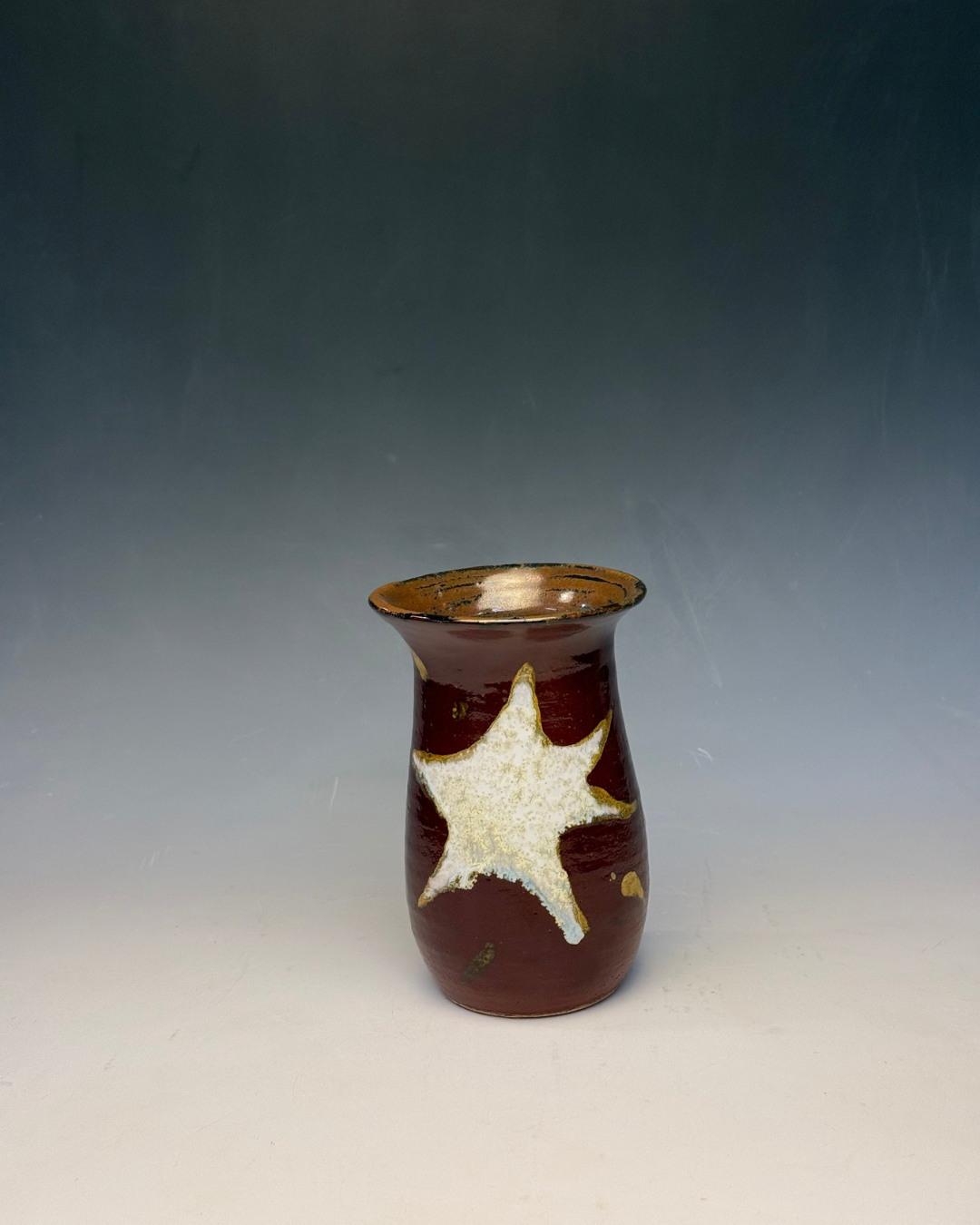 Celestial Starburst Vase | Handmade Glaze-Painted Ceramic Vase