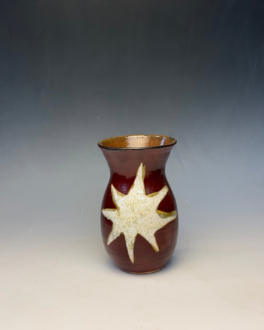 Celestial Starburst Vase | Handmade Glaze-Painted Ceramic Vase