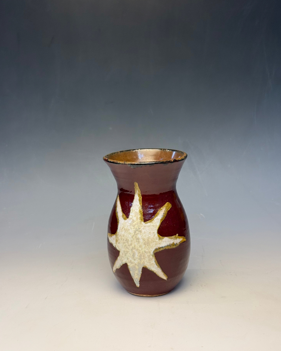 Celestial Starburst Vase | Handmade Glaze-Painted Ceramic Vase