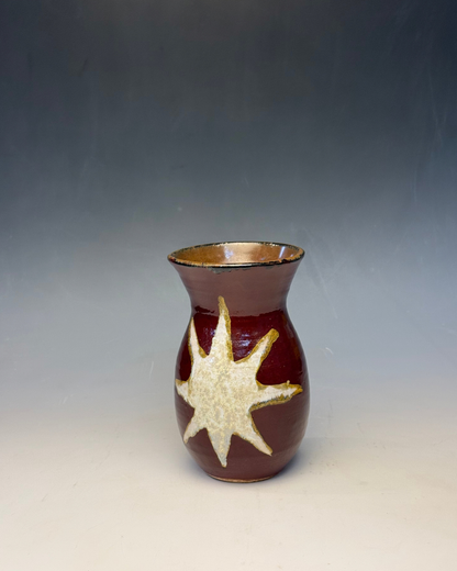 Celestial Starburst Vase | Handmade Glaze-Painted Ceramic Vase
