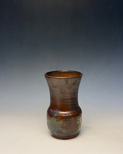 Horned Sea Serpent Vase | Handmade Glaze-Painted Ceramic Vase