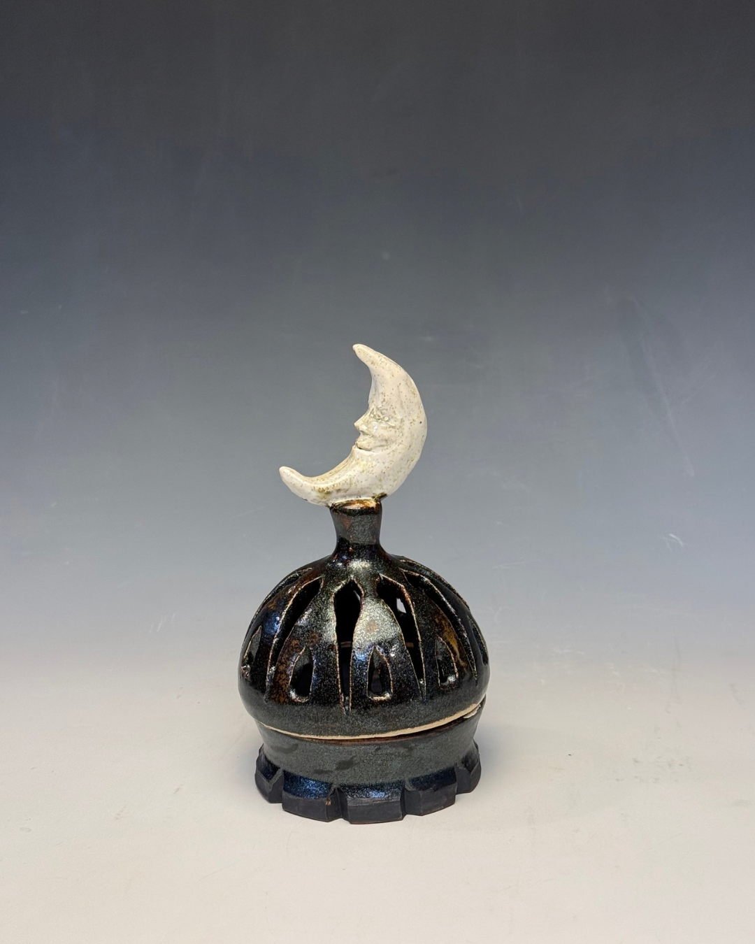 Crescent Moon Censer | Handmade Ceramic Incense Cone Burner
