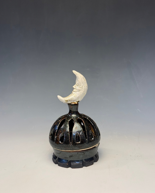 Crescent Moon Censer | Handmade Ceramic Incense Cone Burner