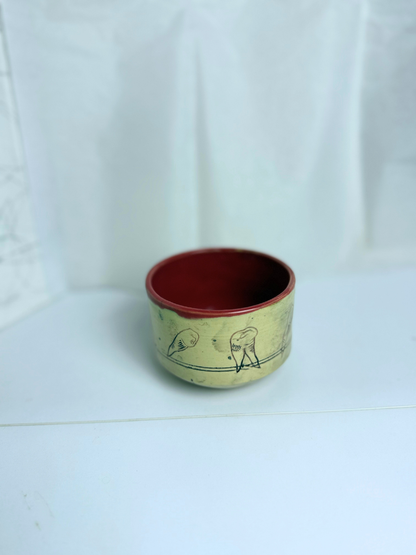 Teeth carved bowl