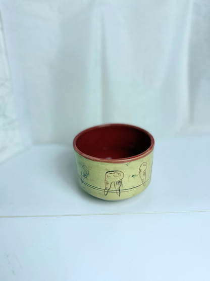 Teeth carved bowl
