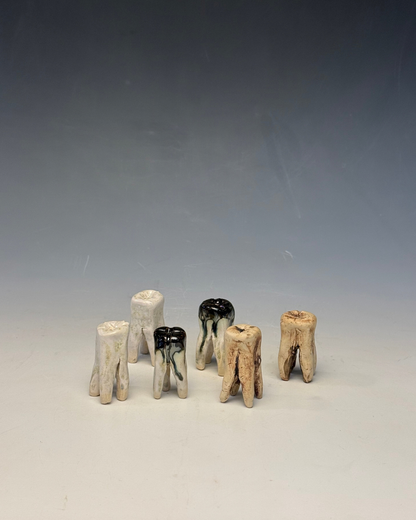 Ceramic Tooth Incense Burner | Handmade Molar Incense Holder
