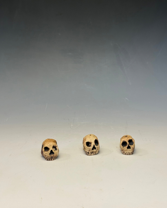 Ceramic Skull Incense Burner | Handmade Mini Skull Incense Holder