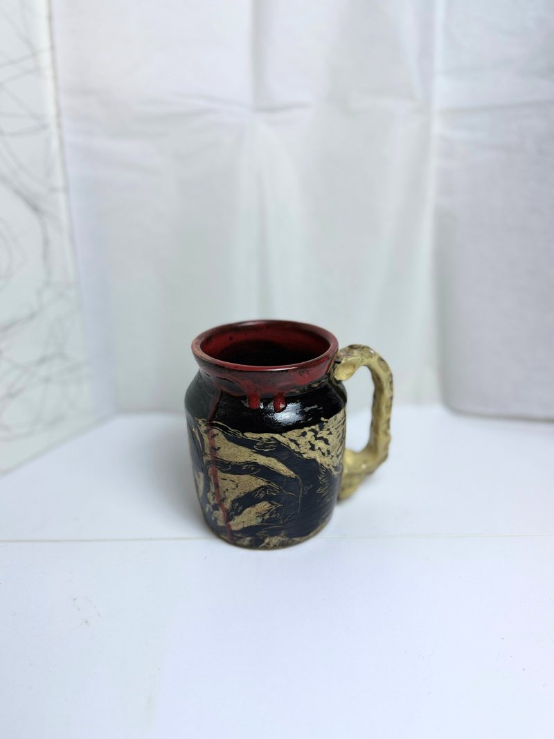 Krampus Stein - snow globe and hand