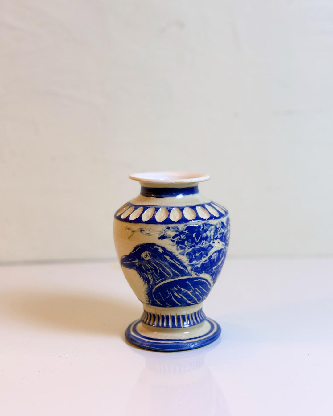 Crow in Flight Vase
