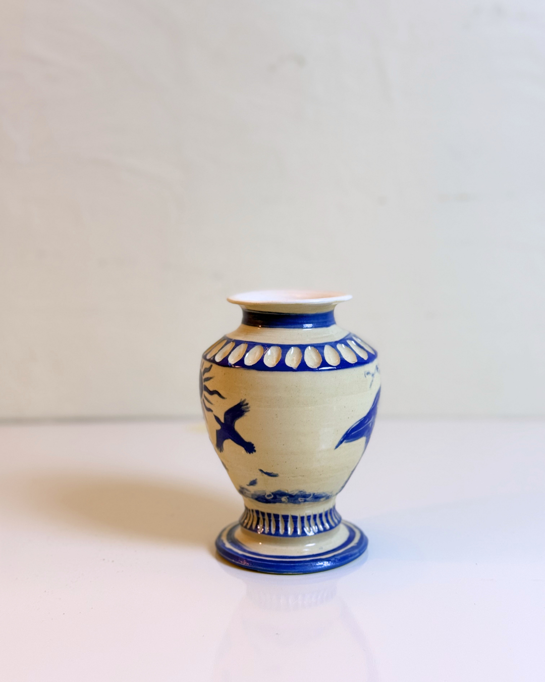 Crow in Flight Vase