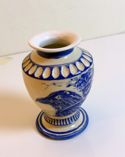 Crow in Flight Vase