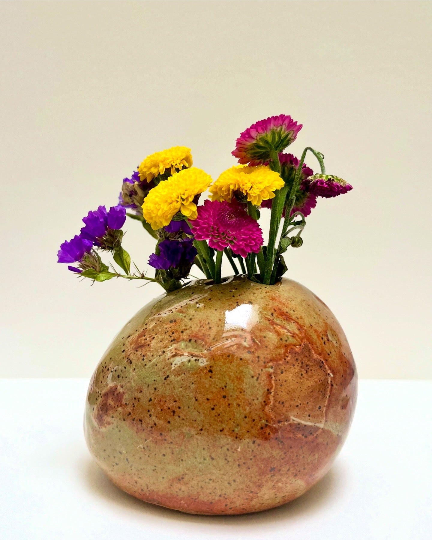 River Rock Bud Vase - Alma de Aztlan