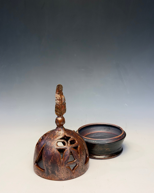 Feather Censer | Handmade Ceramic Incense Cone Burner