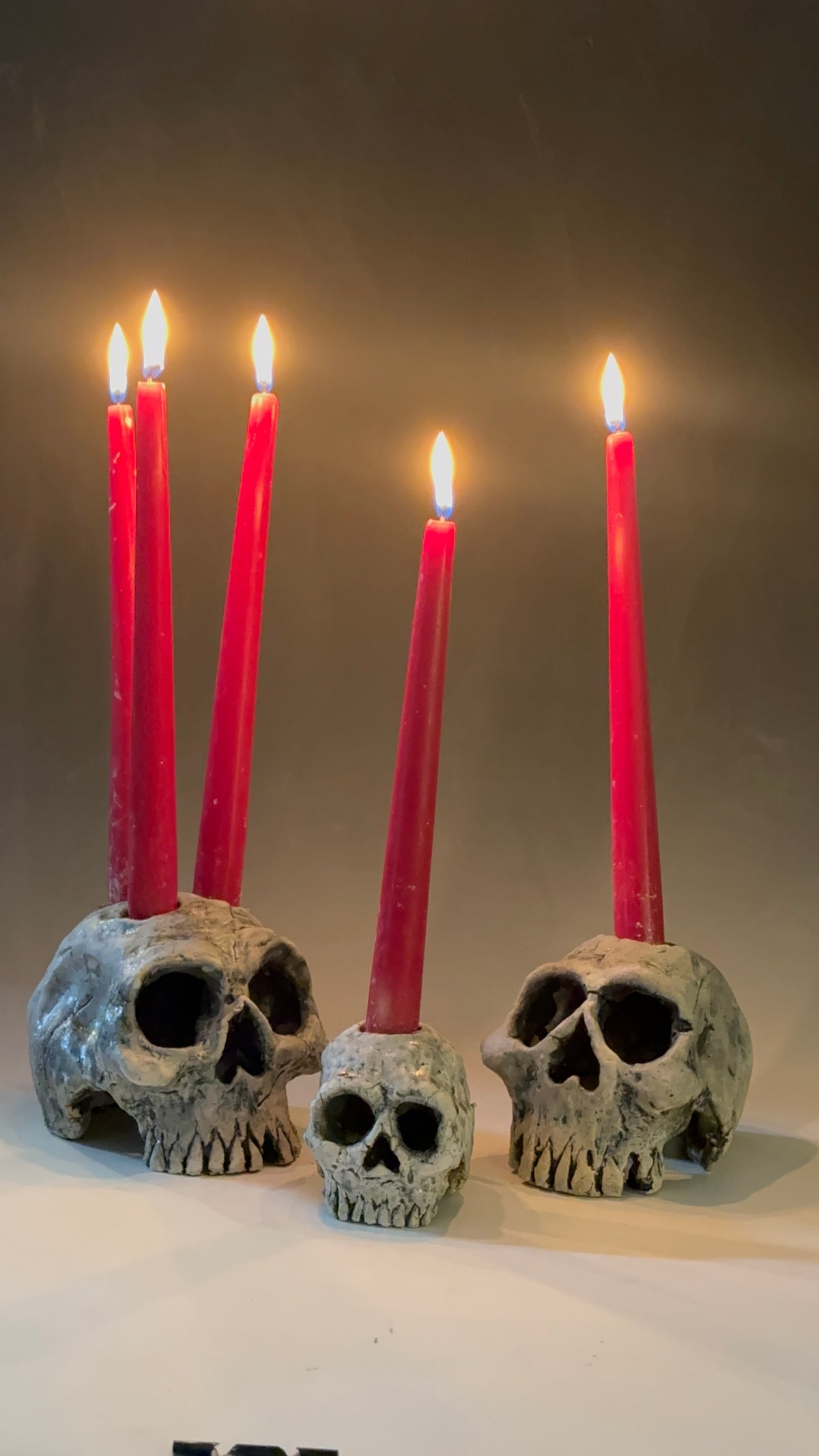 Skull Candle Holder | Taper Candle Holder