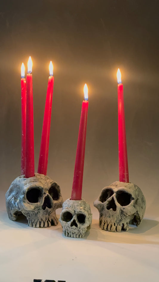 Skull Candle Holder | Taper Candle Holder
