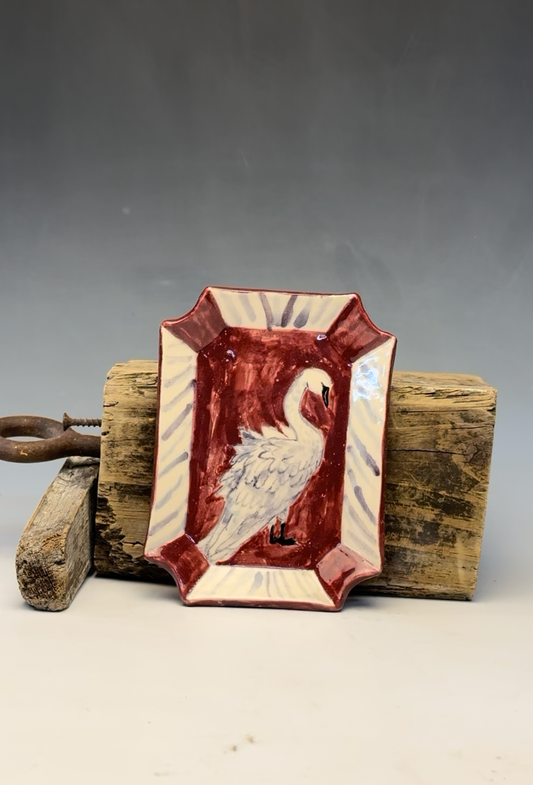 Swan Plate | Hand-Painted Ceramic Decorative Plate