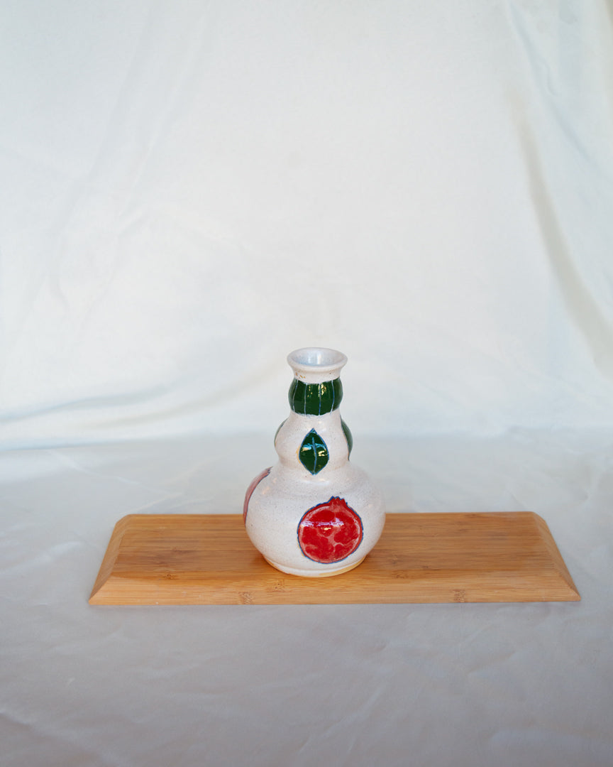 Pomegranate Bottle with Leaves