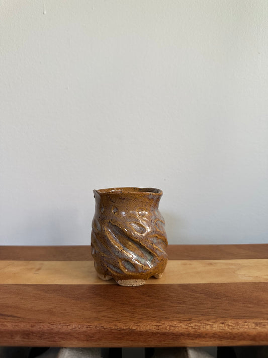 Small Brown Tea Light Vessel - Ros
