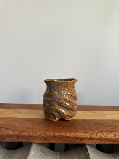 Small Brown Tea Light Vessel - Ros