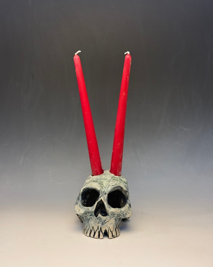Skull Candle Holder | Taper Candle Holder