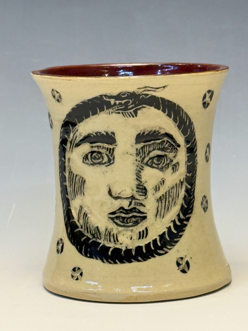 Medieval Moon Face and Ouroboros Cup