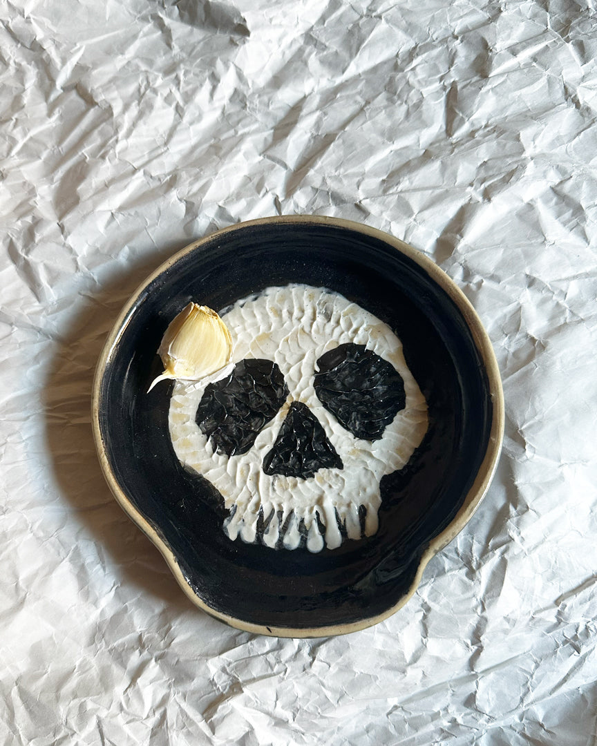 Skull Spoon Rest + Garlic Grater